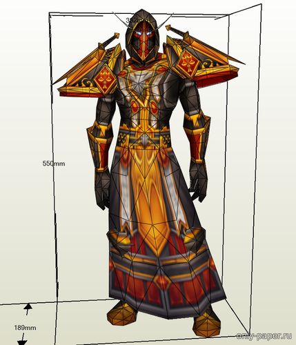 Сборная бумажная модель Доспехи Кровавого Эльфа / Blood Elf Judgement Armor (World of Warcraft)