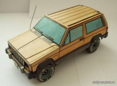 Сборная бумажная модель / scale paper model, papercraft Jeep Cherokee 4.0 (ABC) 
