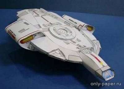 Сборная бумажная модель / scale paper model, papercraft USS Defiant NX-74205 (Star Trek) 