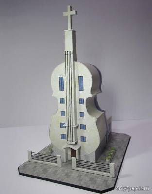 Сборная бумажная модель / scale paper model, papercraft Kostel ve městě Fo-šan v čínské provincii Kuang-tung 