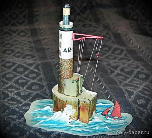 Модель маяка Ар-Мен из бумаги/картона