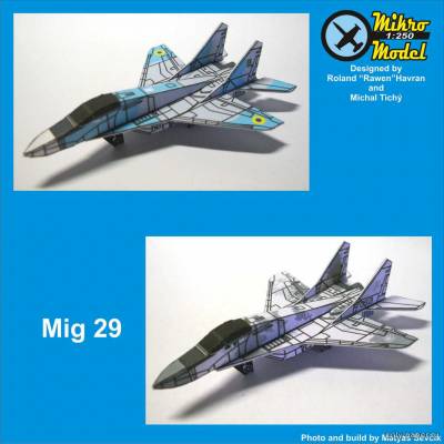 Сборная бумажная модель / scale paper model, papercraft MiG-29 (PR Models) 
