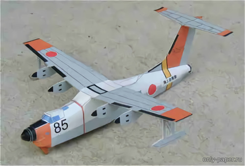 Модель самолета-амфибии Shin Meiwa US-1 из бумаги/картона