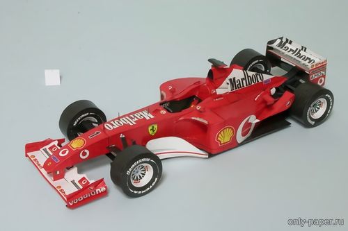 Сборная бумажная модель / scale paper model, papercraft Ferrari F2002 M.Schumacher R.Barrichello (Spinler) 