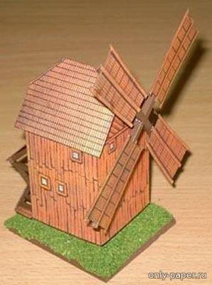 Сборная бумажная модель / scale paper model, papercraft Vetrny mlyn z Gotvaldovska [ABC 1975-09] 