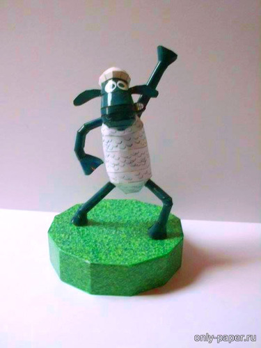 Сборная бумажная модель / scale paper model, papercraft Барашек Шон / Shaun the Sheep 