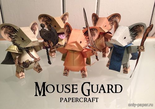 Сборная бумажная модель / scale paper model, papercraft Мыши-воины (David Petersen) 