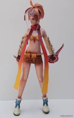 Сборная бумажная модель / scale paper model, papercraft Thief Dressphere Rikku (Final Fantasy) 