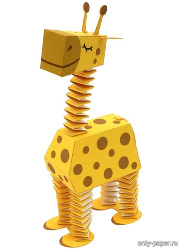 Модель жирафа из бумаги/картона