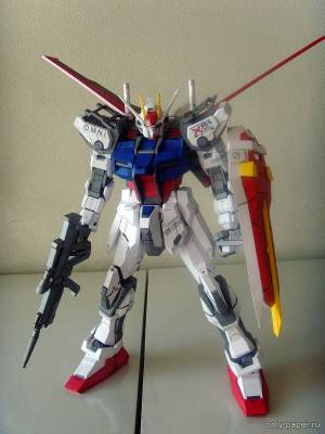 Сборная бумажная модель / scale paper model, papercraft GAT-X105+AQME-X01 Aile Strike Gundam 