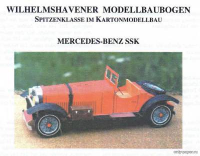 Сборная бумажная модель / scale paper model, papercraft Mercedes-benz SSK 1921 (WHM 4001) 