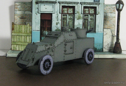 Сборная бумажная модель / scale paper model, papercraft Бронеавтомобиль Ижорского завода (All From Paper) 