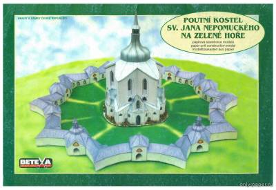 Сборная бумажная модель / scale paper model, papercraft Poutni Kostel sv. Jana Nepomuckeho (Betexa) 