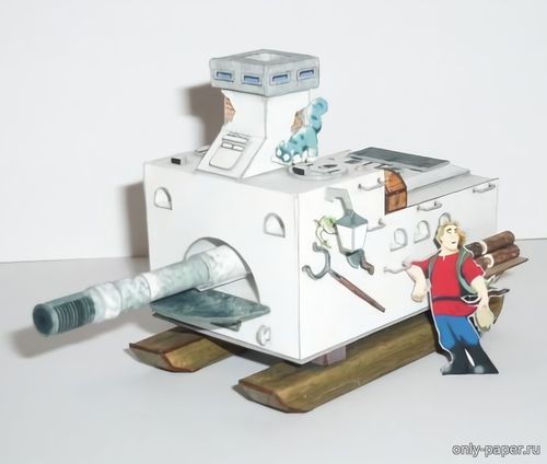 Модель Печки Емели из бумаги/картона