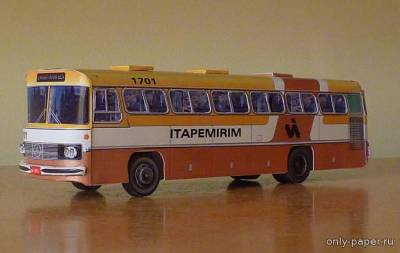 Модель автобуса Mercedes-Benz O-355/O-326 из бумаги/картона
