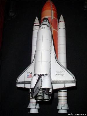 Сборная бумажная модель / scale paper model, papercraft Space Shuttle Сolumbia 