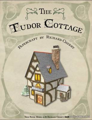 Модель Tudor Cottage из бумаги/картона
