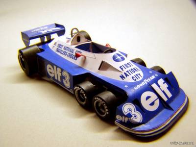 Модель болида Tyrrell P34 - R. Peterson - Brazilian GP 1977 из бумаги