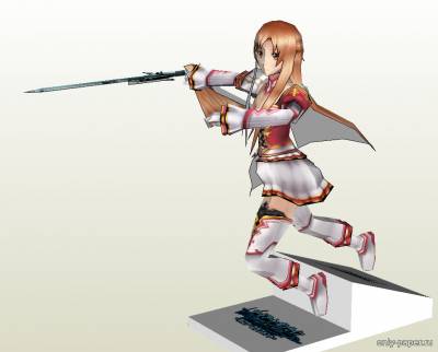 Сборная бумажная модель / scale paper model, papercraft Asuna (Sword Art Online) 