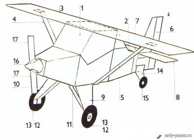 Сборная бумажная модель / scale paper model, papercraft Experimental sportovniho letounu (ABC 1995-13) 