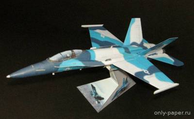 Сборная бумажная модель / scale paper model, papercraft F/A-18C Super Hornet из учебного центра Naval Strike and Air Warfare Center (NSAWC) 
