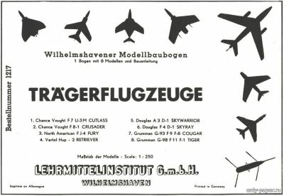 Сборная бумажная модель / scale paper model, papercraft Tragerflugzeuge (WHM 1217) 