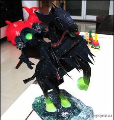 Сборная бумажная модель / scale paper model, papercraft Headless Horseman (World of Warcraft) 