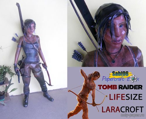 Сборная бумажная модель / scale paper model, papercraft Лара Крофт / Lara Croft (Tomb Raider 2013 Reboot Version) 