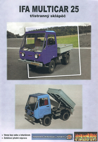 Модель автомобиля Ifa Multicar 25 из бумаги/картона