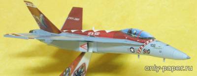 Модель самолета F/A-18F Super Hornet Diamondbacks из бумаги/картона