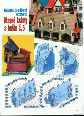 Сборная бумажная модель / scale paper model, papercraft Masne kramy a basta c.5 (ABC 1990-20) 