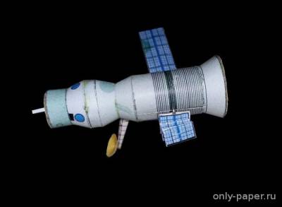 Сборная бумажная модель / scale paper model, papercraft Soyuz 1 (Bartek Biedrzycki) 