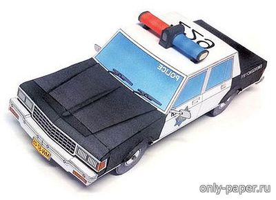 Сборная бумажная модель / scale paper model, papercraft Chevrolet Caprice 1987 Policejni vuz  (ABC 9-2016) 