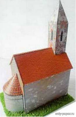 Сборная бумажная модель / scale paper model, papercraft Kostol sv.Michala (Fifik) 