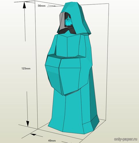 Модель голограммы Дарта Сидиуса из бумаги/картона