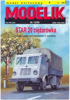 Сборная бумажная модель / scale paper model, papercraft Star 20 ciezarowka (Modelik 12/2009) 