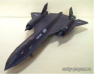 Сборная бумажная модель / scale paper model, papercraft SR-71 (P.Model) 