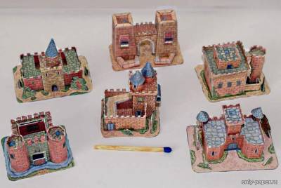 Модели испанских замков из бумаги/картона