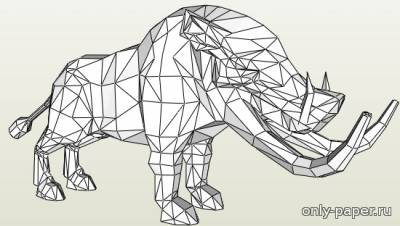 Сборная бумажная модель / scale paper model, papercraft Wild Boar 
