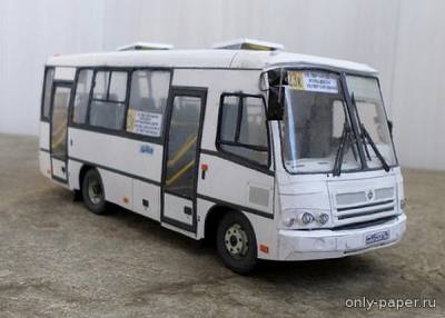 Модель автобуса ПАЗ-320402 из бумаги/картона