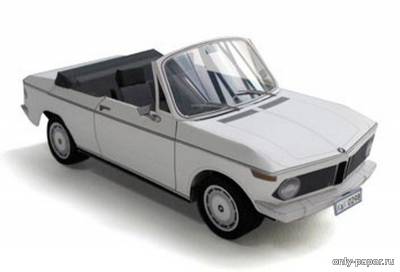 Сборная бумажная модель / scale paper model, papercraft BMW2002 Cabriolet (Ichiyama's Paper Cards) 