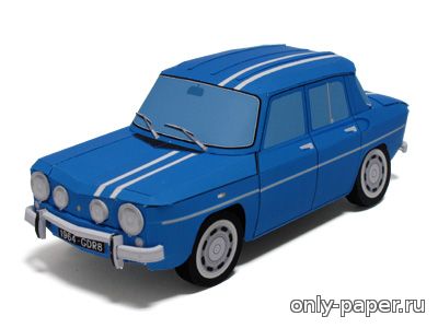 Сборная бумажная модель / scale paper model, papercraft Renault 8 Gordini (Ichiyama's Paper Cards) 