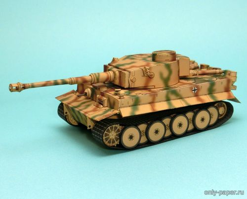 Модель танка Tiger I из бумаги/картона