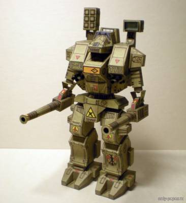 Модель робота Battletech VHM-6R из бумаги/картона