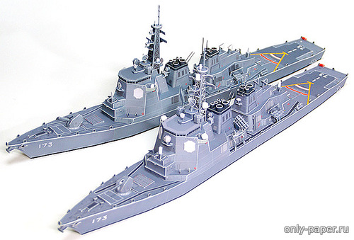 Модель эсминца УРО «Конго» из бумаги/картона