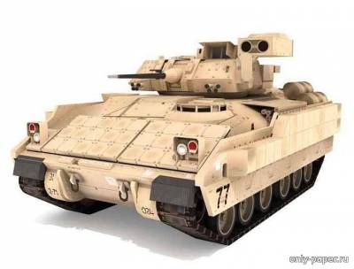 Модель БМП M2A2 Bradley из бумаги/картона