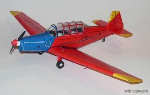 Модель самолета Zlin Z-226MS из бумаги/картона