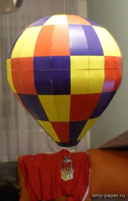 Сборная бумажная модель / scale paper model, papercraft Воздушный шар "Том" (SABA 10) 