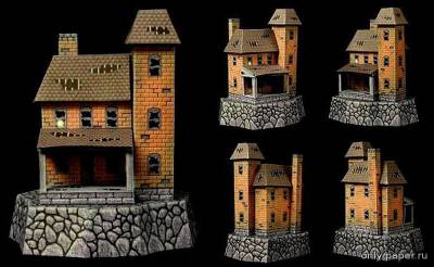 Сборная бумажная модель / scale paper model, papercraft The Cliff House (RavensBlight) 