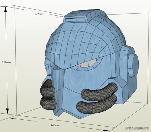 Модель шлема Mark IV из бумаги/картона